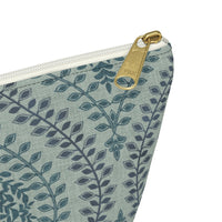Mumbai Lace Accessory Pouch w T-bottom in Green